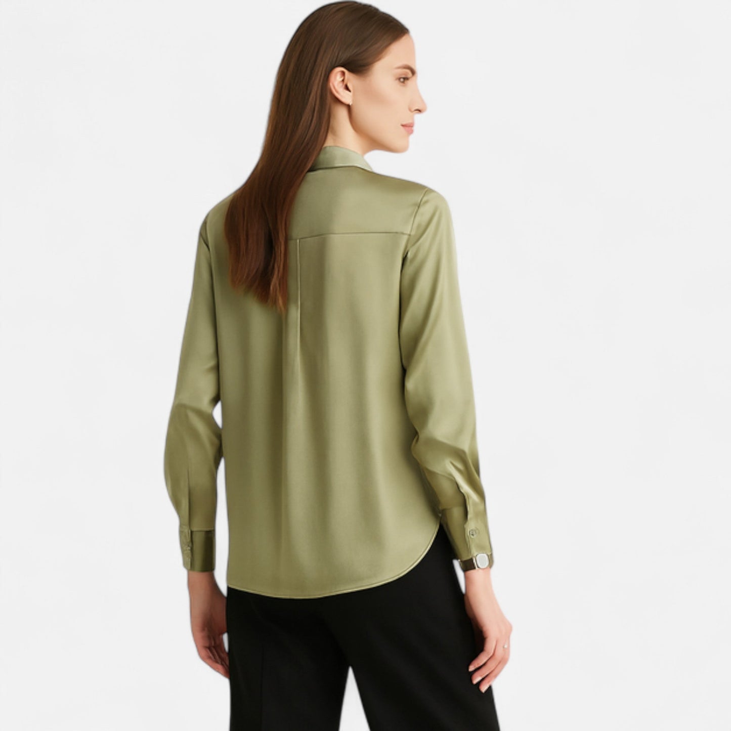 Maison Avenoire | Blouse Femme Satin Col Classique Élégance