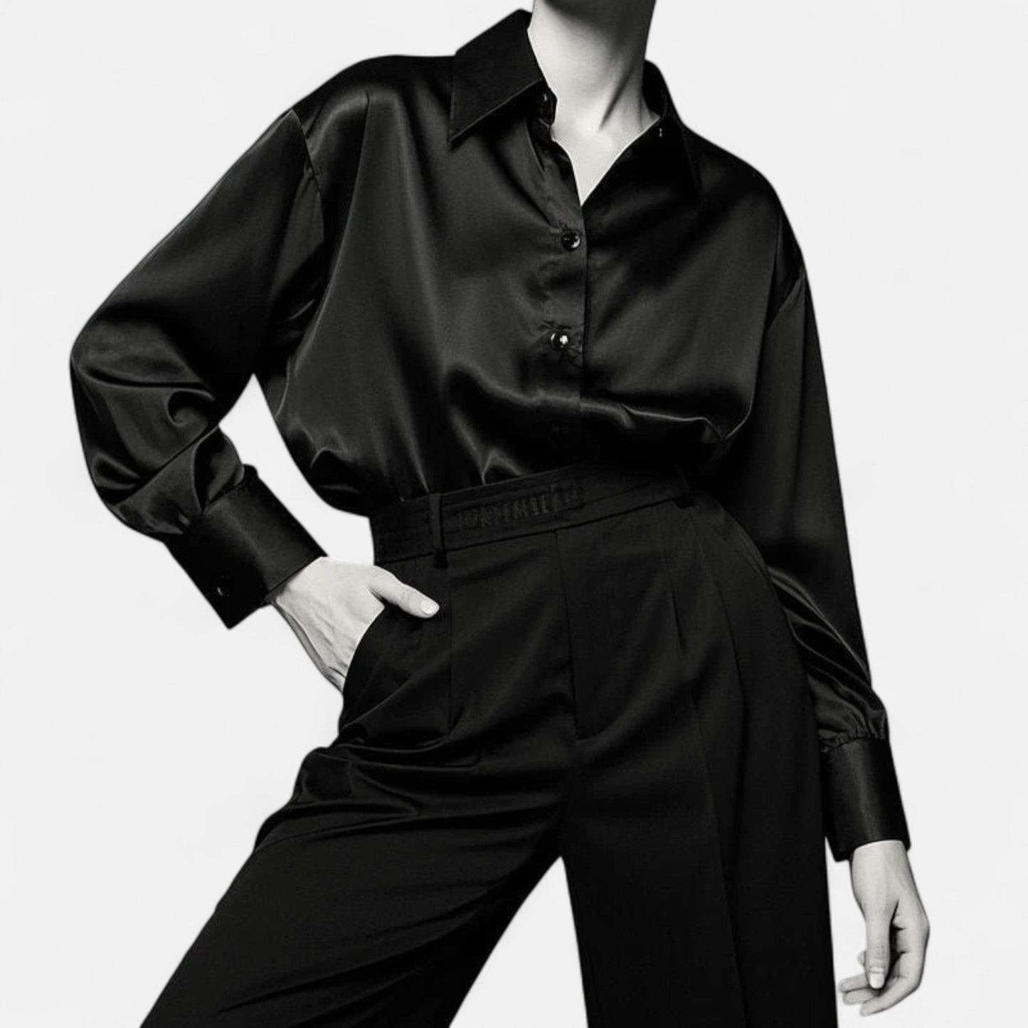 Maison Avenoire | Chemise Femme Slim Satin Héritage Classique