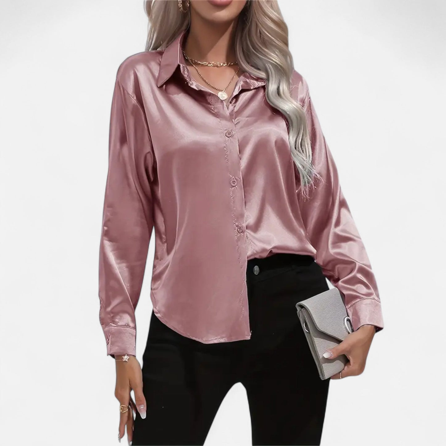 Maison Avenoire | Chemise Femme Satin Col Tailleur