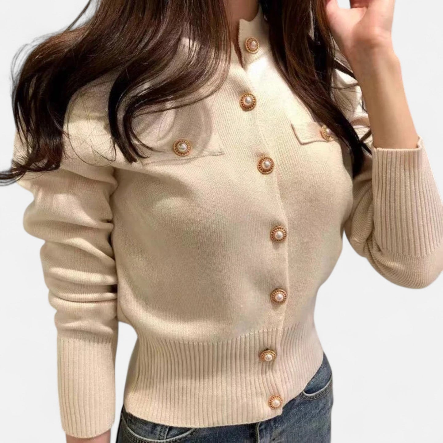 Maison Avenoire | Cardigan Femme Maille Slim Élégance Classique