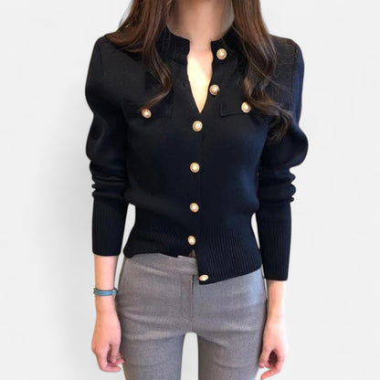 Maison Avenoire | Cardigan Femme Maille Slim Élégance Classique
