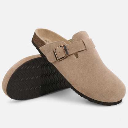 Maison Avenoire | Mules Femme Daim Semelle Liège Classiques