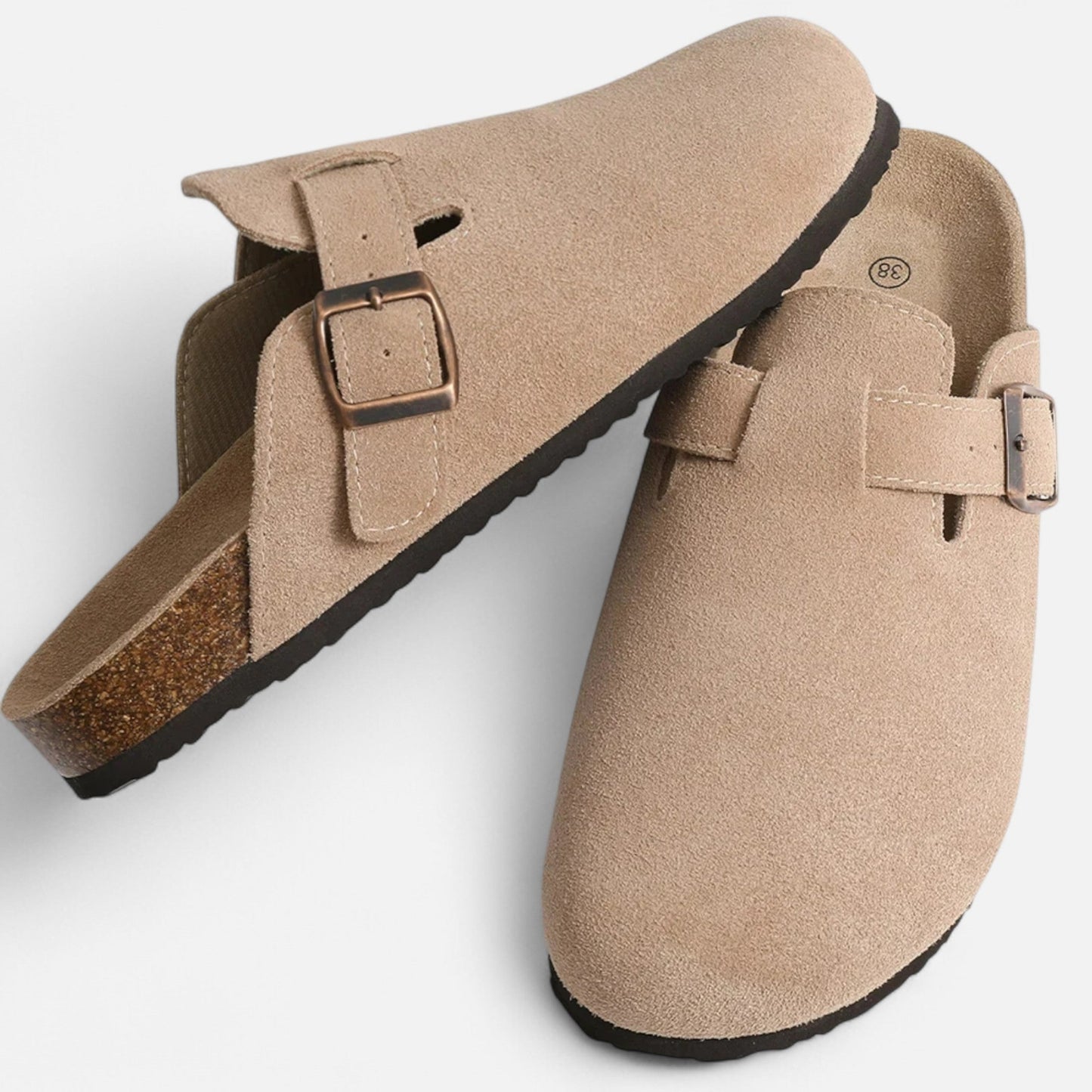 Maison Avenoire | Mules Femme Daim Semelle Liège Classiques