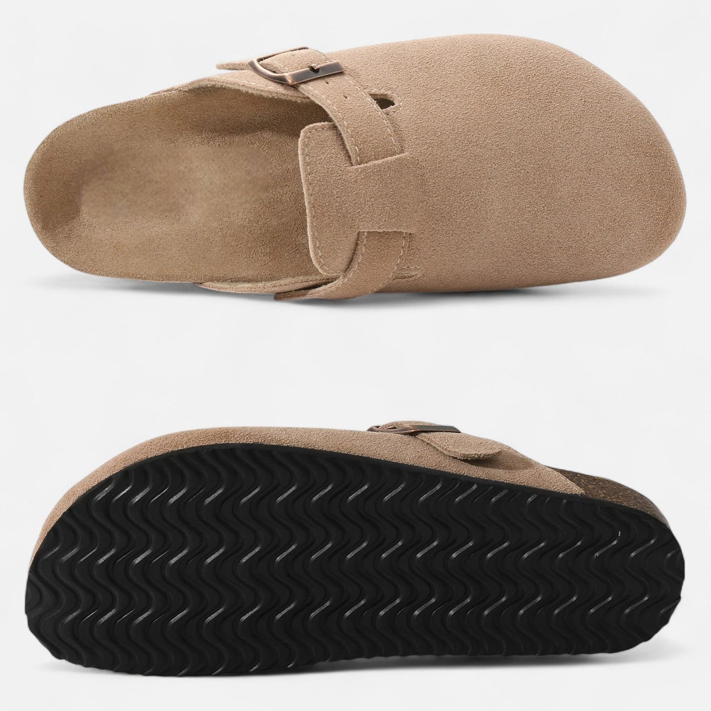 Maison Avenoire | Mules Femme Daim Semelle Liège Classiques