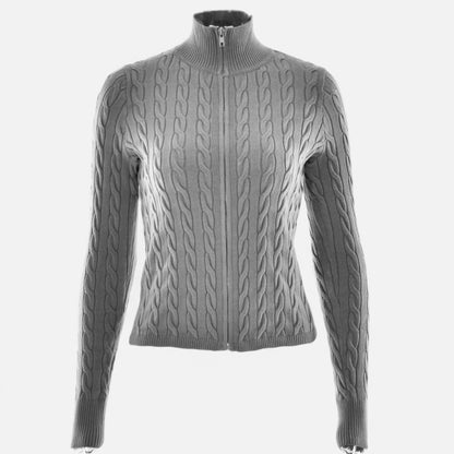 Maison Avenoire | Cardigan Femme Col Roulé Zippé Élégant