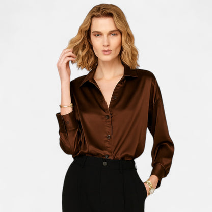 Maison Avenoire | Chemise Femme Slim Satin Héritage Classique