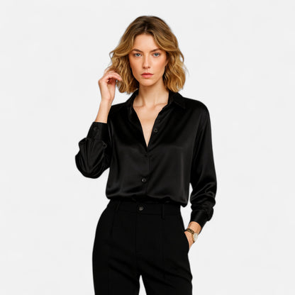 Maison Avenoire | Chemise Femme Slim Satin Héritage Classique