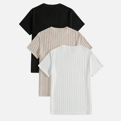 Lot de 3 T-shirts Homme Texturés Ferrutini FRT16