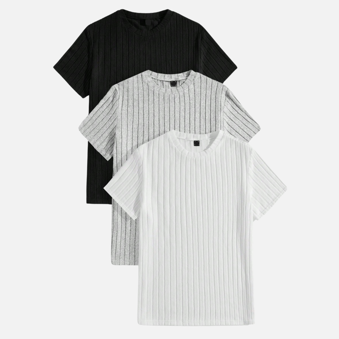 Lot de 3 T-shirts Homme Texturés Ferrutini FRT16