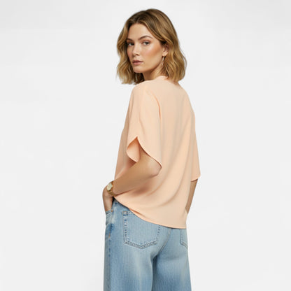 Maison Avenoire | Blouse Femme Col Fendu Élégance Intemporelle