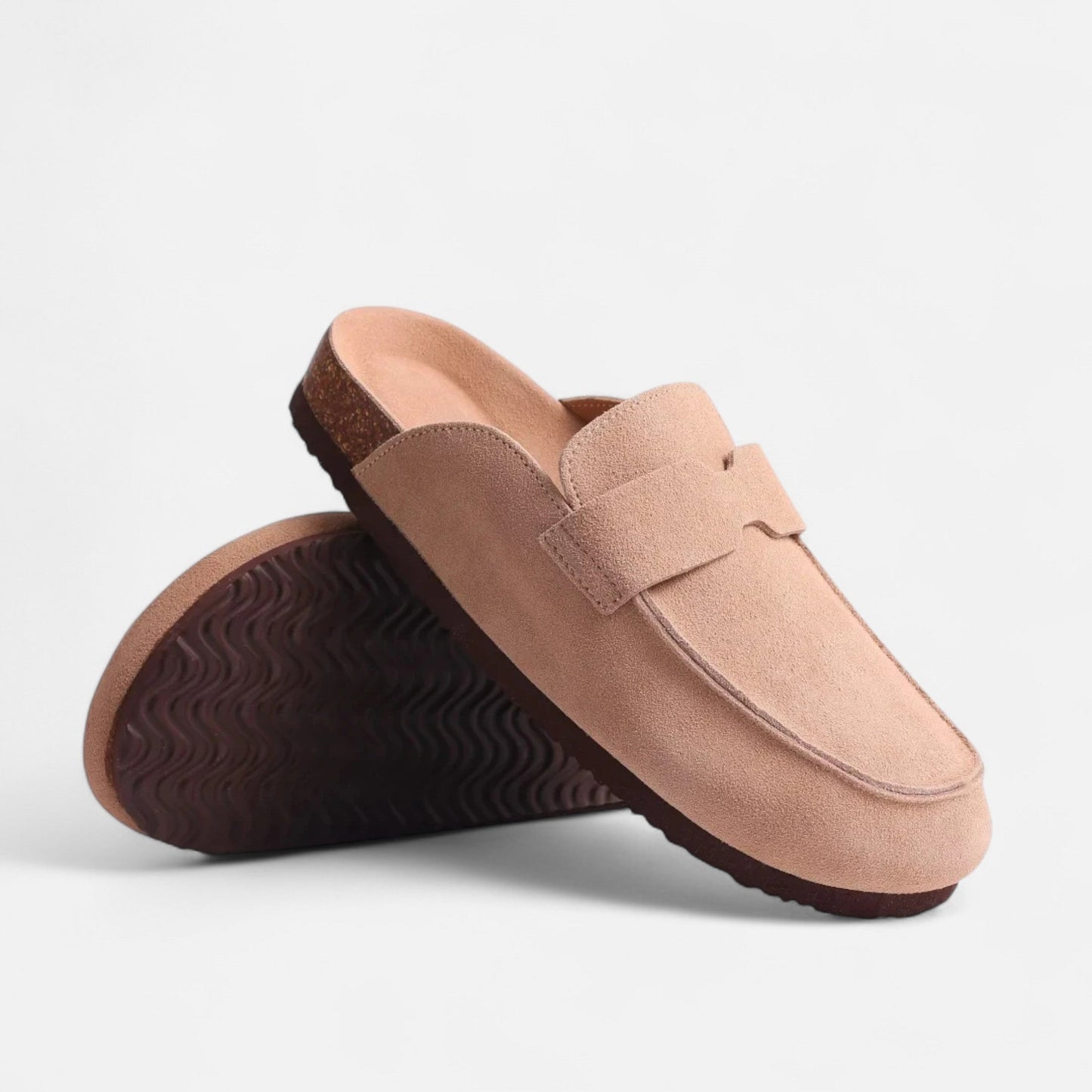 Maison Avenoire | Mules Femme Daim Semelle Liège Classiques