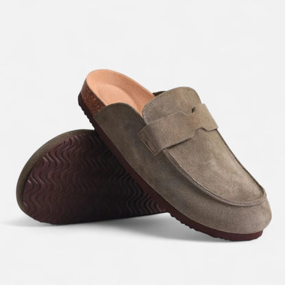 Maison Avenoire | Mules Femme Daim Semelle Liège Classiques