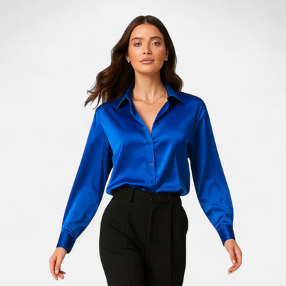 Maison Avenoire | Chemise Femme Slim Satin Héritage Classique