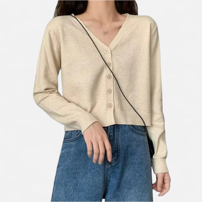 Maison Avenoire | Cardigan Femme Maille Col V Intemporel