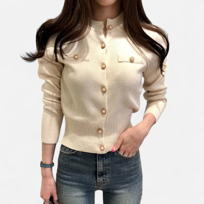 Maison Avenoire | Cardigan Femme Maille Slim Élégance Classique