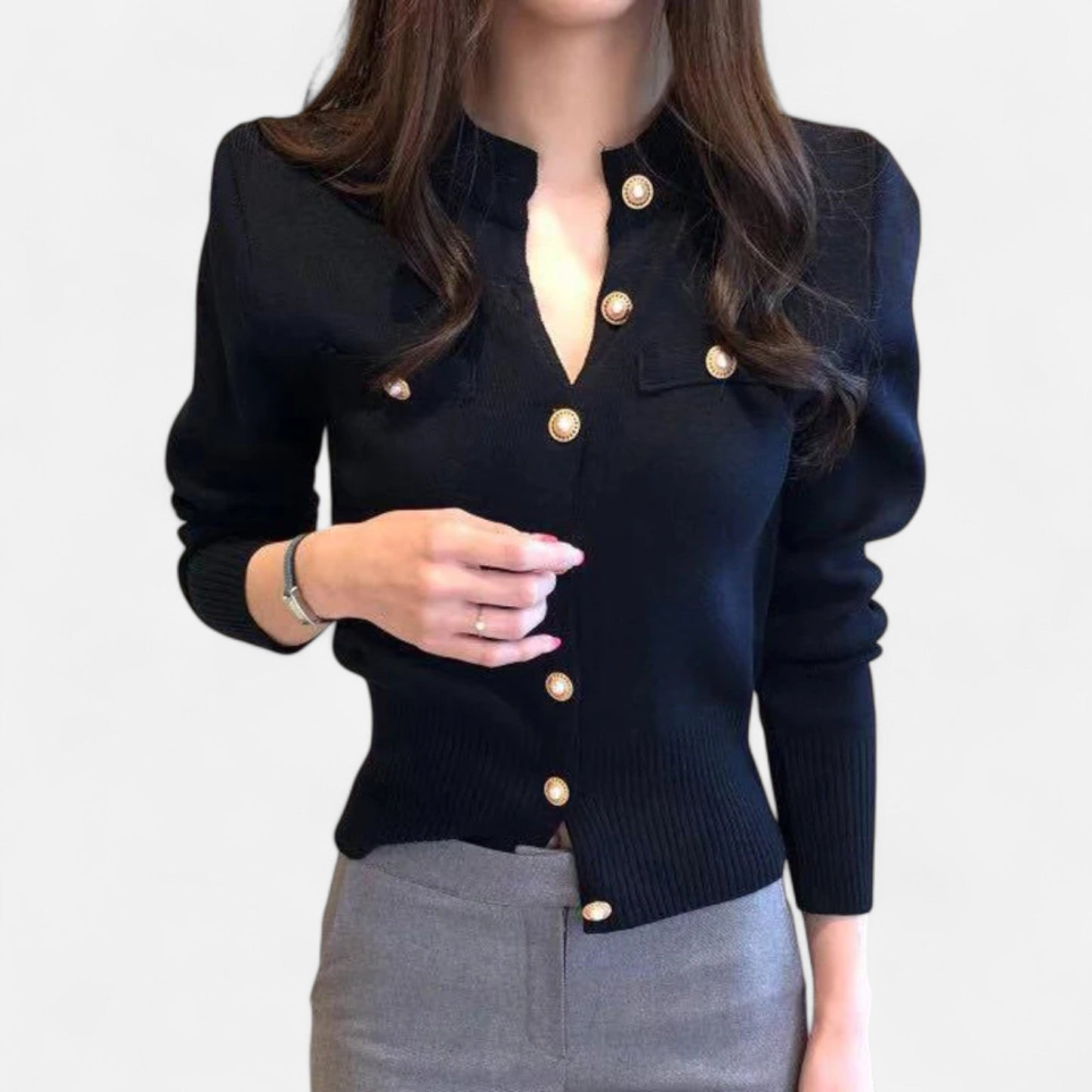 Maison Avenoire | Cardigan Femme Maille Slim Élégance Classique