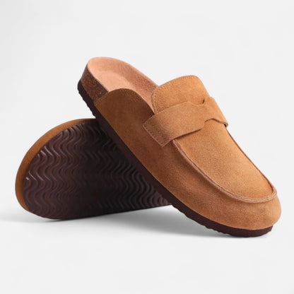 Maison Avenoire | Mules Femme Daim Semelle Liège Classiques