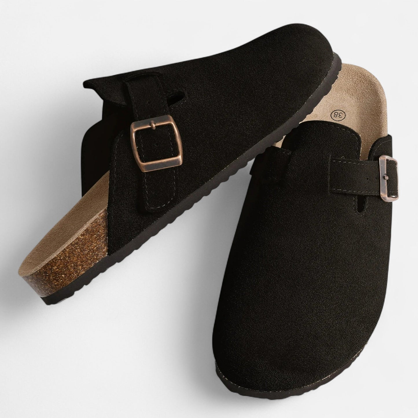 Maison Avenoire | Mules Femme Daim Semelle Liège Classiques