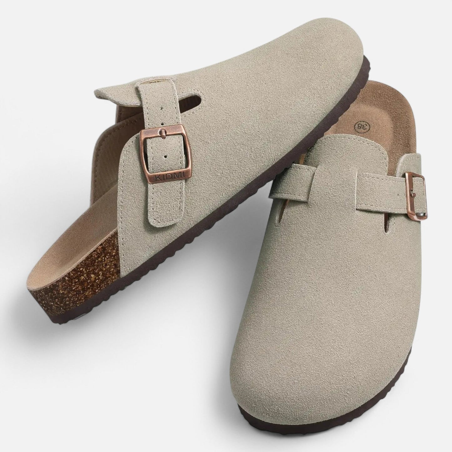 Maison Avenoire | Mules Femme Daim Semelle Liège Classiques