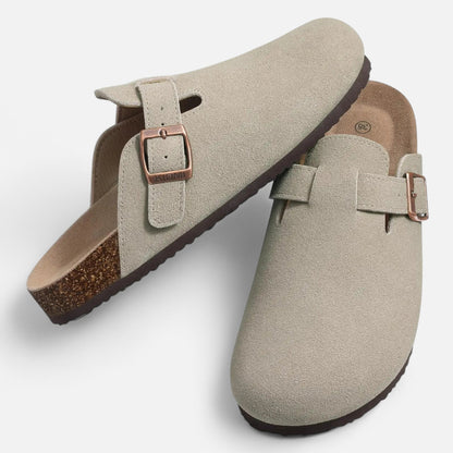 Maison Avenoire | Mules Femme Daim Semelle Liège Classiques