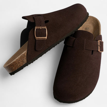 Maison Avenoire | Mules Femme Daim Semelle Liège Classiques