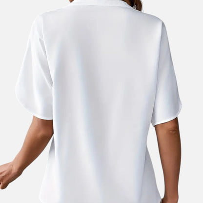 Maison Avenoire | Blouse Femme Col Fendu Élégance Intemporelle