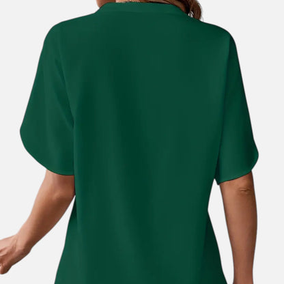 Maison Avenoire | Blouse Femme Col Fendu Élégance Intemporelle