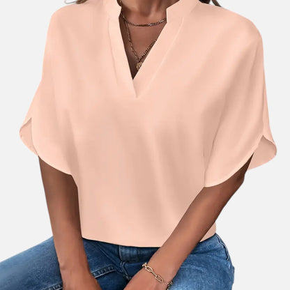 Maison Avenoire | Blouse Femme Col Fendu Élégance Intemporelle