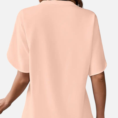 Maison Avenoire | Blouse Femme Col Fendu Élégance Intemporelle