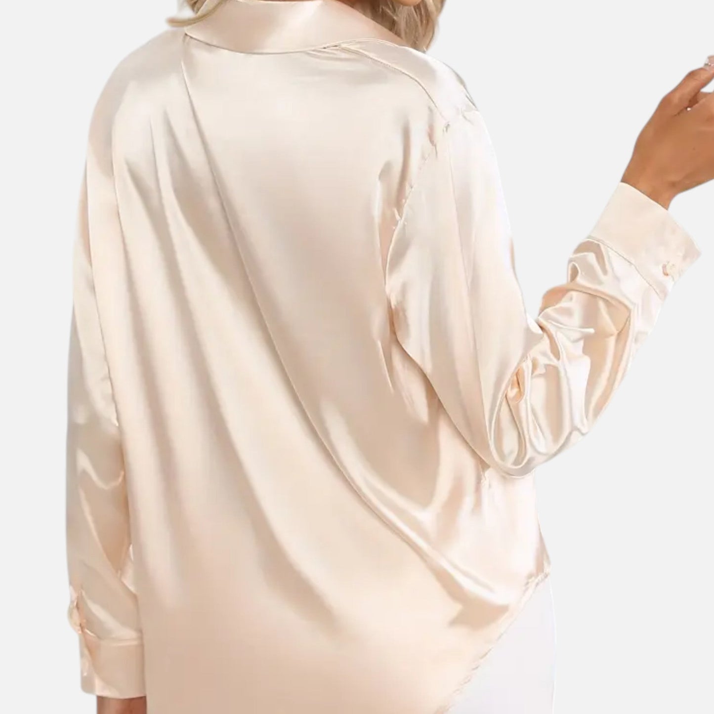 Maison Avenoire | Chemise Femme Satin Col Tailleur Élégance