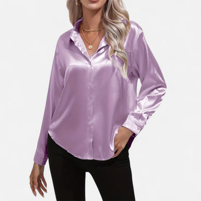 Maison Avenoire | Chemise Femme Satin Col Tailleur