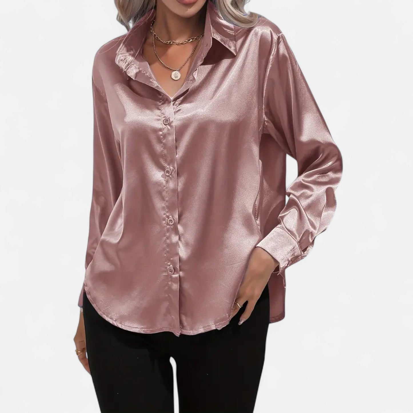 Maison Avenoire | Chemise Femme Satin Col Tailleur