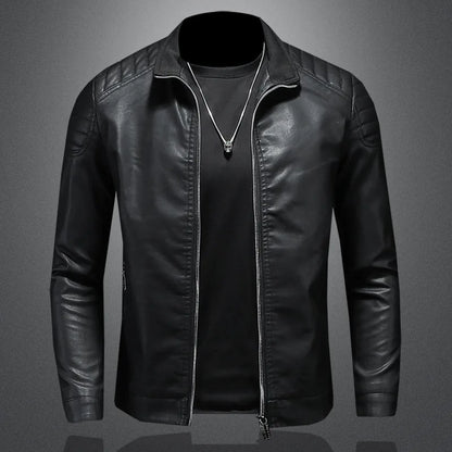 Veste en Cuir pour Homme Motard Bellvian - BL126