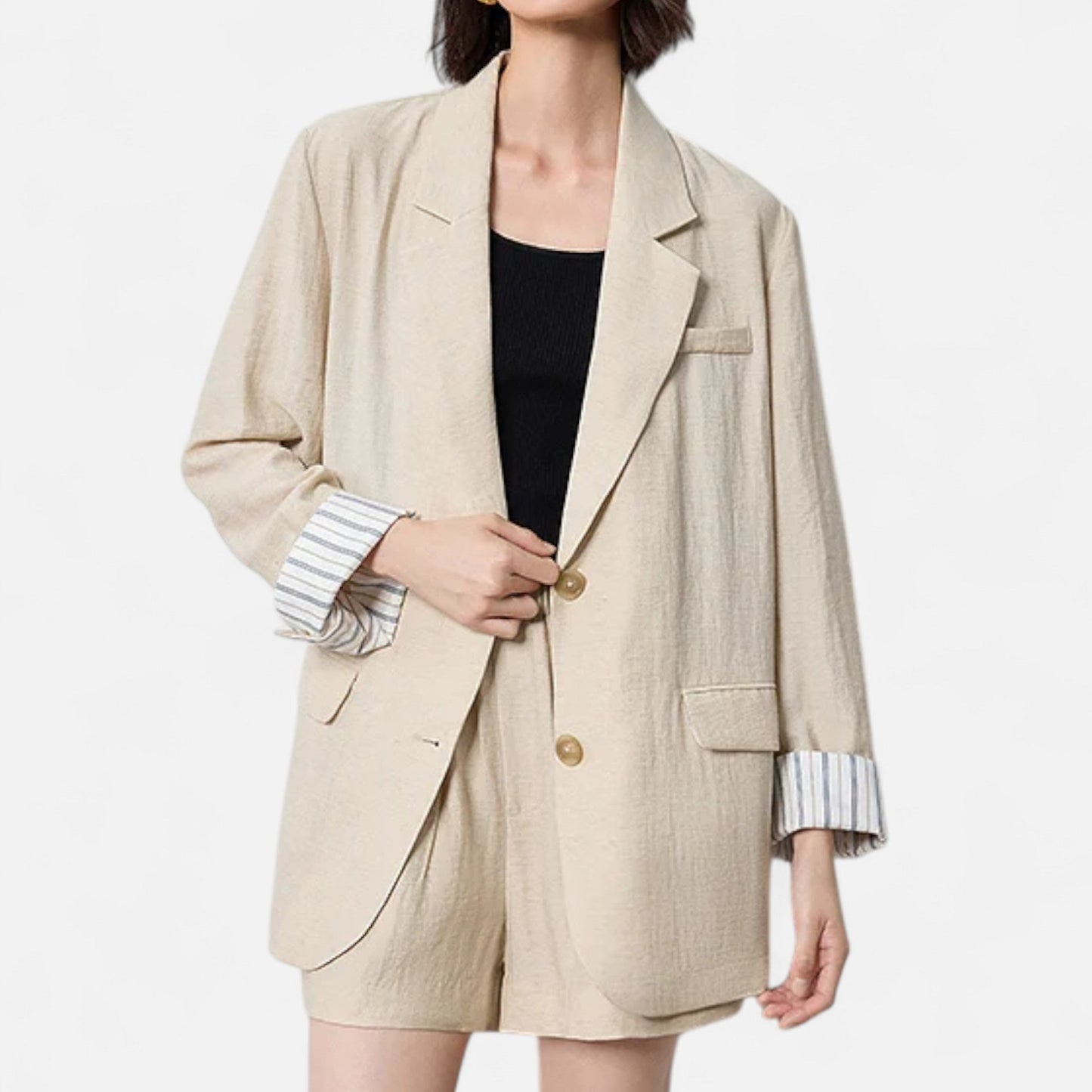 Maison Avenoire | Blazer Femme Lin Élégance Classique