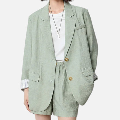 Maison Avenoire | Blazer Femme Lin Élégance Classique