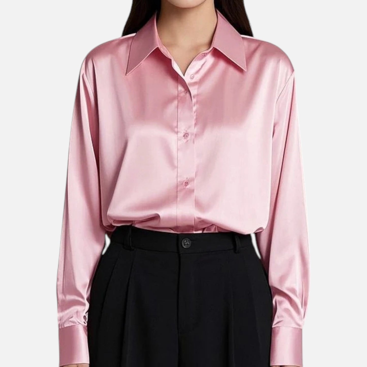 Maison Avenoire | Chemise Femme Slim Satin Héritage Classique