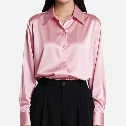 Maison Avenoire | Chemise Femme Slim Satin Héritage Classique