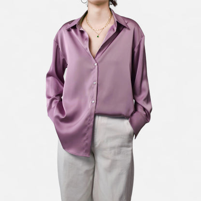 Maison Avenoire | Chemise Femme Slim Satin Héritage Classique