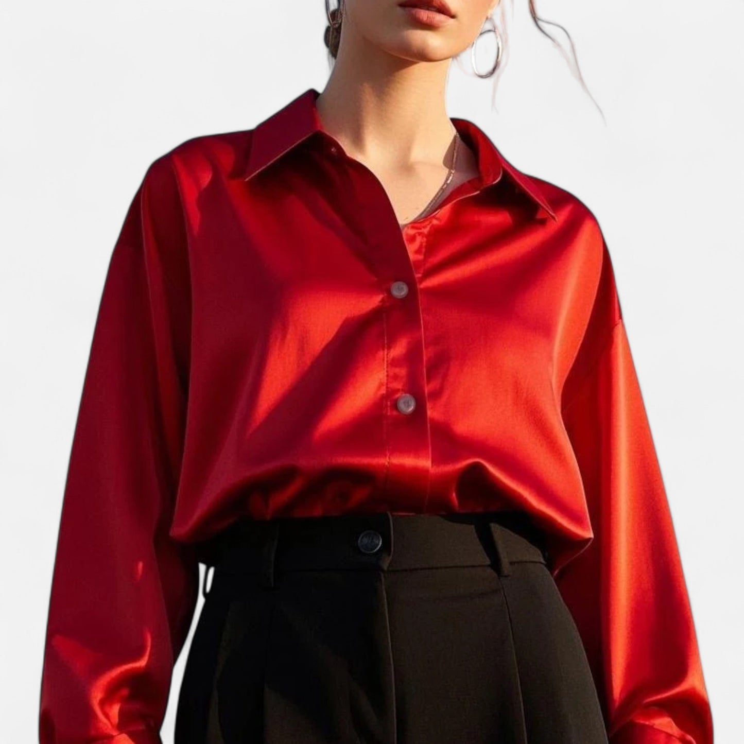 Maison Avenoire | Chemise Femme Slim Satin Héritage Classique