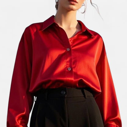 Maison Avenoire | Chemise Femme Slim Satin Héritage Classique