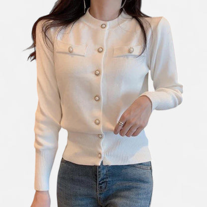 Maison Avenoire | Cardigan Femme Maille Slim Élégance Classique